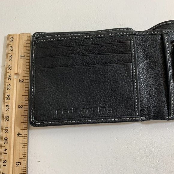 🌼 REDHERRING Black Leather Wallet - UNISEX - Picture 8 of 11